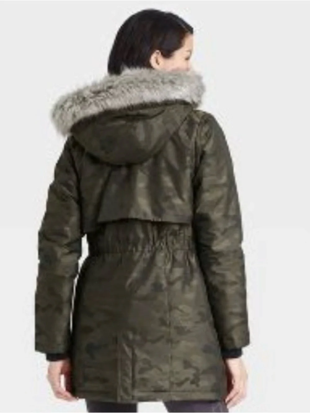 all in motion Olive Camo Faux-Fur Hooded Puffer Parka